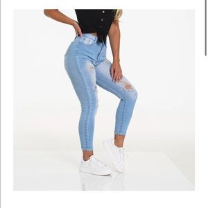 NVGTN skinny jeans navishape light wash